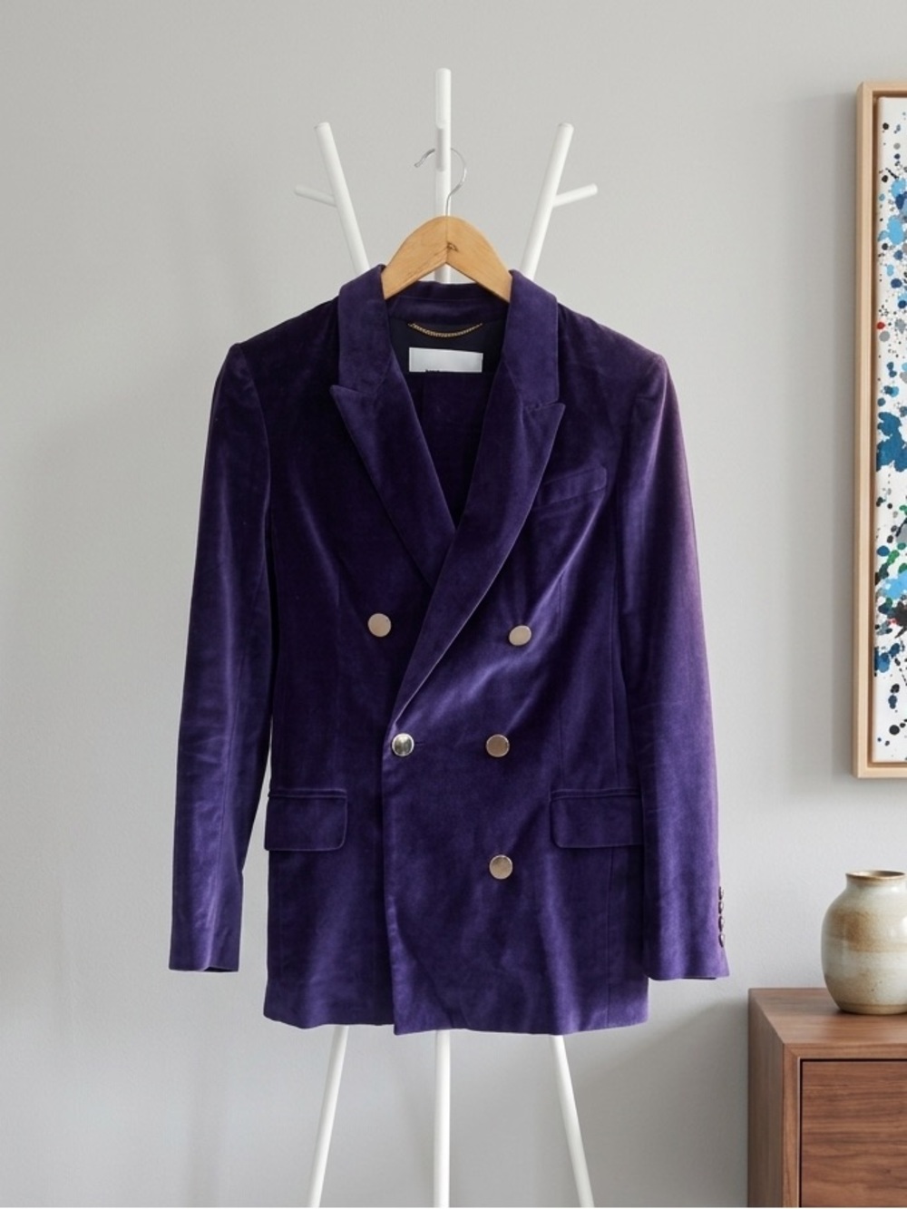 Aritzia Babaton Velvet Double-Breasted Blazer AND Trousers SET (Size 4 & 6) - Picture 2 of 9